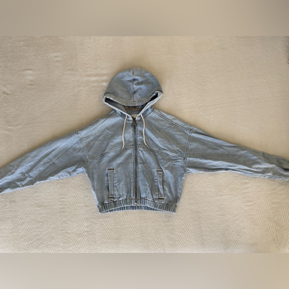PacSun Light Blue Jean Jacket with Hood